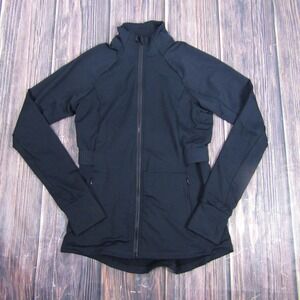 Fabletics Athletic Jacket Womens Small Black Full Zip Running Training